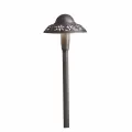 3.8 W 3000K Integrated LED Textured Architectural Bronze Aluminum Pierced Dome Path Light | KIC15857AZT30R