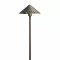 4 W 3000K Integrated LED Centennial Brass Cast Brass Hammered Roof Path Light | KIC15871CBR30