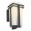 100 W Medium A19 Incandescent Black Cast Aluminum Wall Light | KIC49201BK