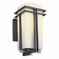 100 W Medium A19 Incandescent Black Cast Aluminum Wall Light | KIC49201BK