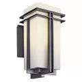 150 W Medium A21 Incandescent Black Cast Aluminum Wall Light | KIC49202BK