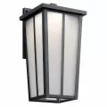 17 W 3000K Integrated LED Textured Black Aluminum Wall Light | KIC49623BKTLED