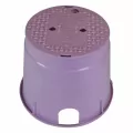 10" Round Purple Box Reclaimed Water Standard with Overlapping Purple Cover Valve Box | NDB111PBCR