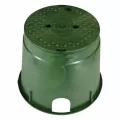 10" Round Green Box Irrigation Control Valve Standard with Overlapping Green Cover Valve Box | NDB112BC