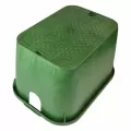 14" x 19" Rectangular Green Box Irrigation Control Valve Standard with Overlapping Green Cover Valve Box | NDB114BC