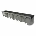 48" x 10" x 4.34 - 4.67" Light Gray Channel Drain Section | NDDDS092