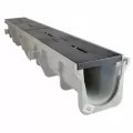 48" x 10" x 5.34" Light Gray Neutral Channel Drain Section | NDDDS094N