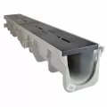48" X 10" X 5.68 - 6.01" Light Gray Channel Drain Section |  DS-096