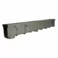 48" x 10" x 6.01 - 6.35" Light Gray Channel Drain Section | NDDDS097