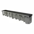 48" x 10" x 7.02 - 7.36" Light Gray Channel Drain Section | NDDDS100