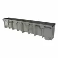 48" x 10" x 8.03 - 8.37" Light Gray Channel Drain Section | NDDDS103