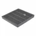 12" X 12" Square Hdpe Gray Catch Basin Flat Drain Grate |  1210