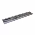 2' Rectangular Hdpe Gray Flat Channel Drain Grate |  241