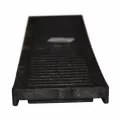 2' Rectangular Hdpe Black Flat Channel Drain Grate |  243