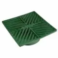 6" x 6" Square Green Flat Drain Grate | NDS5