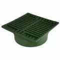 7" x 7" Square Green Flat Drain Grate | NDS772