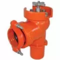 2" Spigot x Gasket 12" Epoxy Coated Ductile Iron 350 psi LV Series Lateral Angle Valve | LEMLV210