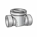 4" x 7.18" White PVC Gravity Backwater Valve | NDD475P