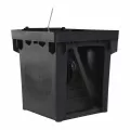 12" Square 2-Outlet Black Catch Basin Kit | NDS1200NGBKIT