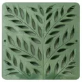 12" x 12" Square Green Catch Basin Decorative Botanical Drain Grate | NDS1218GR