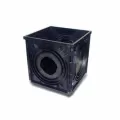 18" x 18" x 19-1/4" Square 2-Outlet Black Expandable Catch Basin | NDS1800