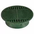8" Round Green Flat Drain Grate |  20
