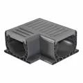 7-1/16" X 7-7/16" X 2-5/8" Gray 90 Degrees Elbow Corner Fabricated With Grate Channel Drain |  2381