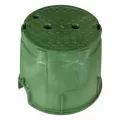 NDS Valve Box, 10" Irrigation Control Valve Corrugated W/Overlapping Green Cover | 312BC