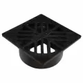 4" Nds 4' Square Black Grate Fits 3" Pipe | 2