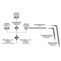 Netafim Polyethylene Drip Assembly 30" White 4-Way Manifold Multi-Outlet Flat | 40201-004400