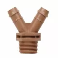 3/4" Insert x MPT 2-Way For 17 mm 0.56 to 0.60" ID Techline EZ Dripline V-Adapter | NETTL2W075MA