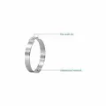 Oetiker Pinch Clamp, Stainless Steel 155 Series 1-Ear w/Mechanical Interlock | 331