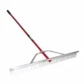 66" Red, Powder Coated Aluminum Handle 36" Aluminum Blade Landscape Rake | STR14136