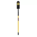 14" Blade 14 ga Yellow Premium Fiberglass Handle Front Turn Step Closed Back Drain Spade | STR49566