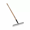 62" American Ash Wood Handle 18" Forged Steel Blade 16 Tine Stone Rake | STR63126