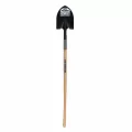 9.5" x 11.5" Steel Blade 14 ga Precision Lathe Turned American Ash Wood Handle Round Front Turn Step Point Shovel | STRSVLR30