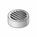 4" Round White Drain Grate | SDPGR040