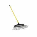 48" Yellow, Vinyl Coated Steel Handle 24" Pro-Flex Leaf Rake | STR43325