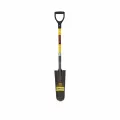 16" Blade 29" Premium Fiberglass Handle Drain Forward Turned Step Spade Shovel | STRS604D