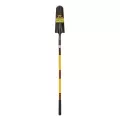 16" Blade 18" Premium Fiberglass Handle Drain Forward Turned Step Spade Shovel | STRS604
