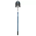 9.5" x 11.5" Blade Blue Fiberglass Handle Round Forward Turned Step Point Shovel | STRSVLR40