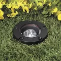 5 W MR-16 LED Standard Black Die-Cast Copper-Free Aluminum Landscape Series 5262 Model In-Ground 3 Emitter Well Light | VISGW5262BWLF3FL