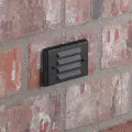 2.5 W Ceramic T3 2700K LED Standard Black Die-Cast Copper-Free Aluminum Landscape 4242 Series Louver Step Light | VISSL4242B25WT3