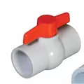 1/2" Slip White PVC 150 psi Non-Serviceable Ball Valve | VLPBV005S
