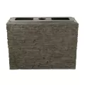36" x 12" x 26" Natural Straight Stacked Slate Large Wall Base | AQS78278