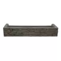 36" x 12" x 6" Straight Stacked Front Spill Slate Topper | AQS78281