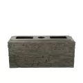 36" x 12" x 13" Natural Straight Stacked Slate Small Wall Base | AQS78279