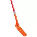4" Steel Blade 14 ga Fiberglass Handle Curved Trenching Shovel | CORSS64714