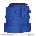 200 gpm 75 gal 36" x 35" x 32" Polyethylene with 6" Intake Port Filter Tank | FILT75F
