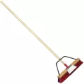 18" Feathered Poly Bristle 60" Hardwood Handle Street Landscape Broom | CORBM60001